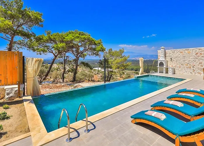 Spacious 2br Stone With Pool & Bbq Kalkan